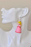 Novelty Mario Princess Peach Drop Dangle Earrings