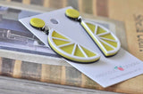 Acrylic Perspex Laser Cut Lemon Drop Dangle Earrings