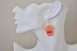 Novelty Movie Cinema Popcorn Drop Dangle Earrings