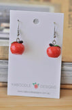 Red Apple Novelty Fun Drop Dangle Earrings