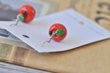 Red Apple Novelty Fun Drop Dangle Earrings