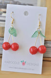 Cherry Novelty Fun Drop Dangle Earrings