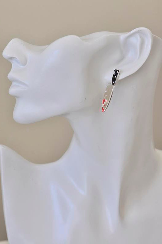 Novelty Fun Knife Dangle Earrings