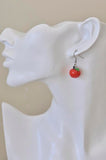 Red Apple Novelty Fun Drop Dangle Earrings