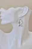 Shark Baby Shark Novelty Fun Dangle Earrings