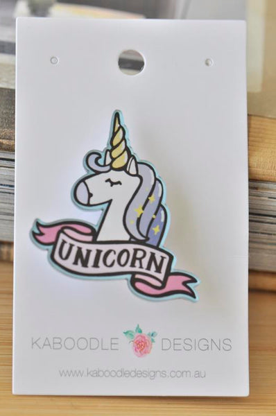 Acrylic Unicorn Pin Brooch