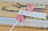 Lollipop Candy Novelty Fun Drop Dangle Earrings - Pink Glitter