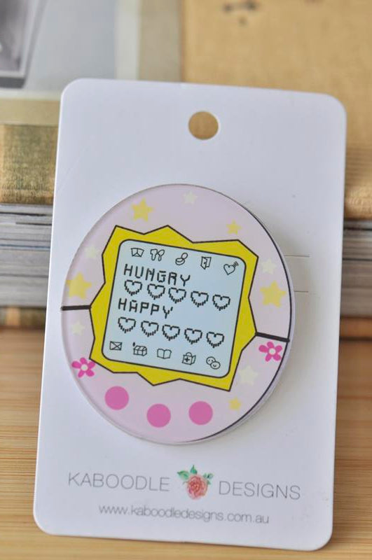 Acrylic Laser Cut 90s Retro Tamagotchi Pin Brooch