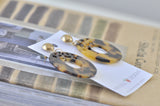 Acrylic Perspex Leopard Print Circle Dangle Drop Earrings