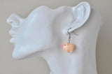 Resin Novelty Pig Dangle Drop Earrings