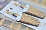 Acrylic Bubble Tea Milk Tea Boba Drink Glitter Drop Dangle Earrings