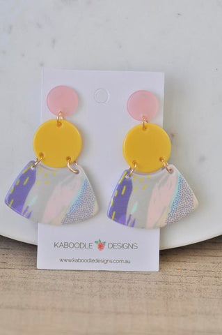 Acrylic Geometric Shapes Drop Dangle Earrings