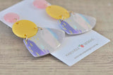 Acrylic Geometric Shapes Drop Dangle Earrings