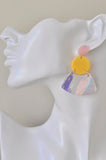 Acrylic Geometric Shapes Drop Dangle Earrings