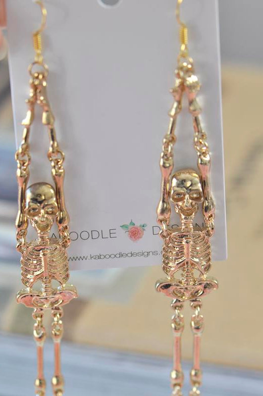 Novelty Skeleton Dangle Earrings