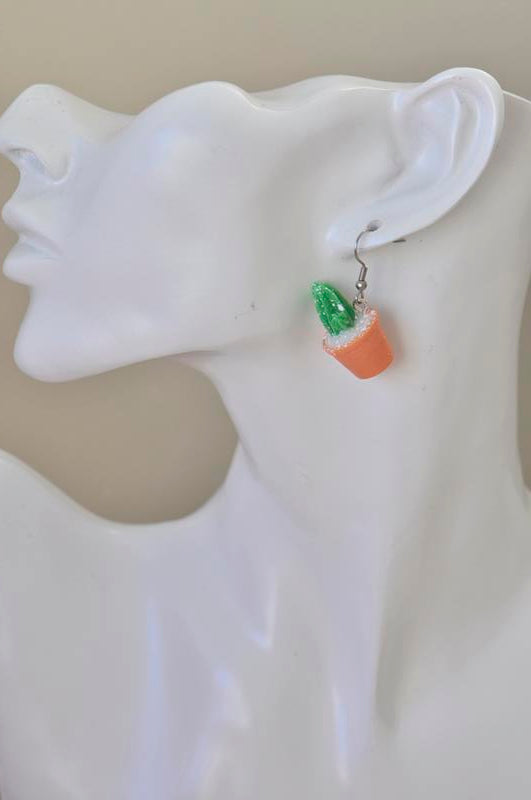 Cactus Drop Dangle Earrings
