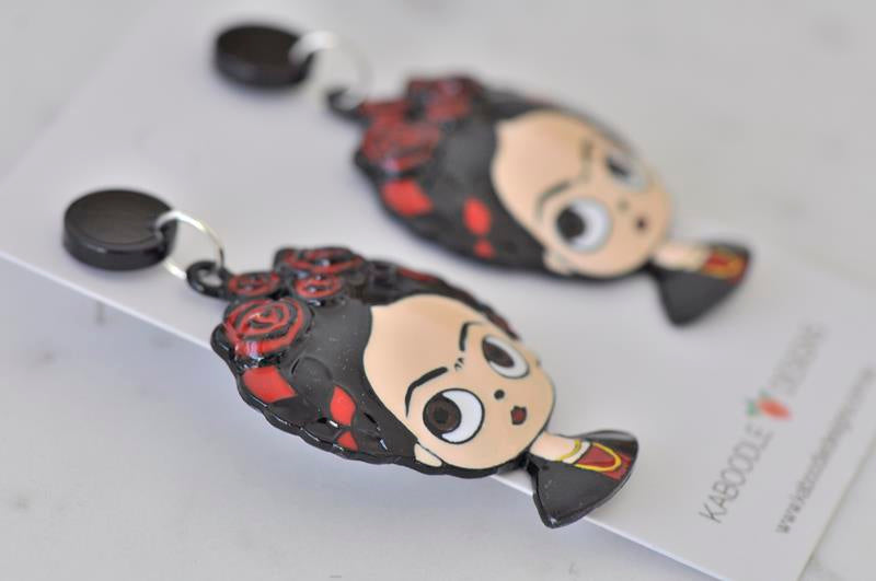 Frida Kahlo Drop Dangle Earrings