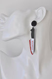 Acrylic Halloween Killing It Knife Drop Dangle Earrings