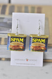 Novelty Fun 3D SPAM Ham Sandwich Drop Dangle Earrings