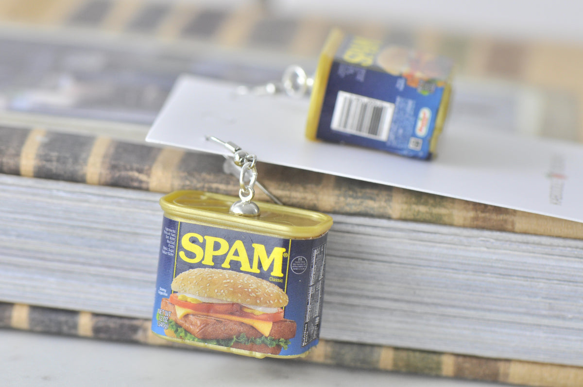 Novelty Fun 3D SPAM Ham Sandwich Drop Dangle Earrings