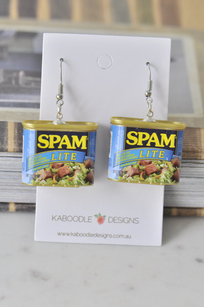 Novelty Fun 3D SPAM Lite Ham Sandwich Drop Dangle Earrings