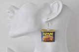 Novelty Fun 3D SPAM Ham Sandwich Drop Dangle Earrings