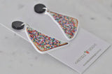 Acrylic Perspex Aussie 100s and 1000s Fairy Bread Sprinkles Novelty Fun Drop Dangle Earrings