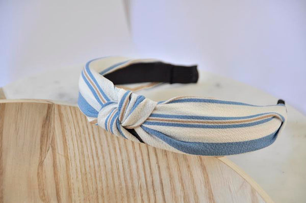 Fabric Knotted Headband - Stripes