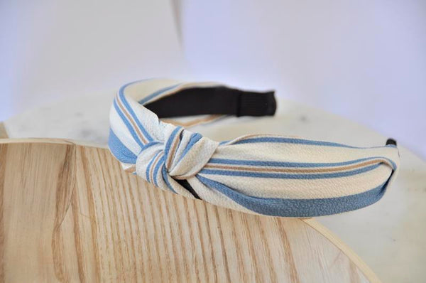 Fabric Knotted Headband - Stripes