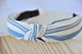 Fabric Knotted Headband - Stripes