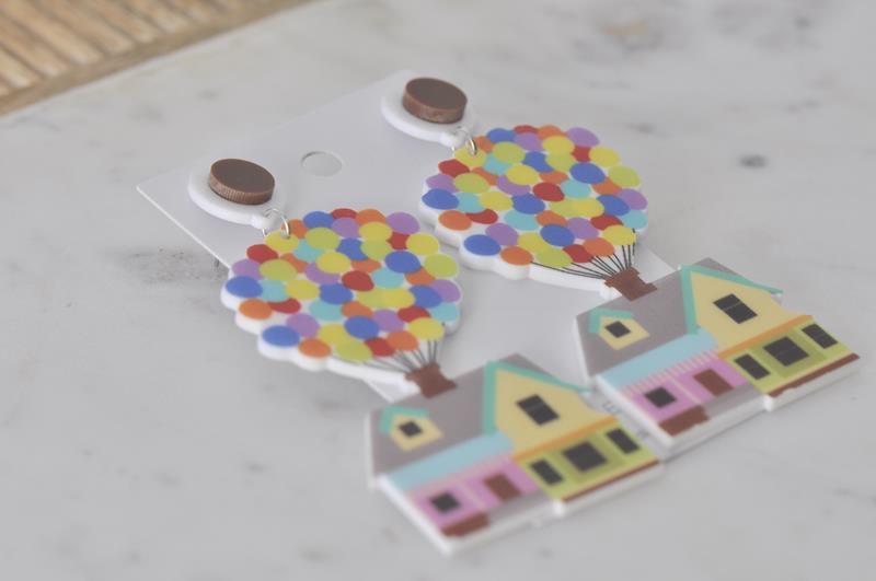 Acrylic Perspex Balloon House Drop Dangle Earrings