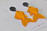 Acrylic Koi Fish Goldfish Gold Fish Drop Dangle Earrings