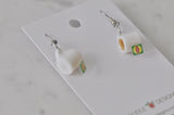 Miniature Food Drink Lipton Tea Dangle Drop Earrings - Green