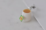 Miniature Food Drink Lipton Tea Dangle Drop Earrings - Green