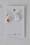 Miniature Food Drink Lipton Tea Dangle Drop Earrings - Green