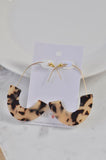 Acrylic Leopard Print Geometric Hoop Earrings