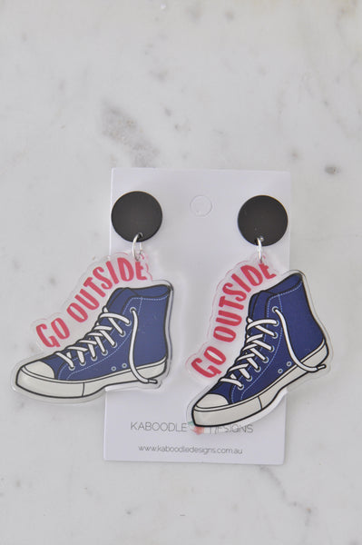 Acrylic Chucks Sneakers Shoes Drop Dangle Earrings