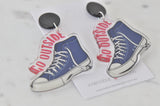 Acrylic Chucks Sneakers Shoes Drop Dangle Earrings