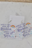 Acrylic Rainbow and Stars Inspirational Quote Novelty Drop Dangle Earrings