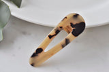 Acrylic Barrette Hair Clip - Leopard Print Light