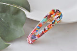 Acrylic Barrette Hair Clip - Rainbow