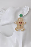 Acrylic Christmas Gingerbread Man and Woman Cookie Drop Dangle Earrings