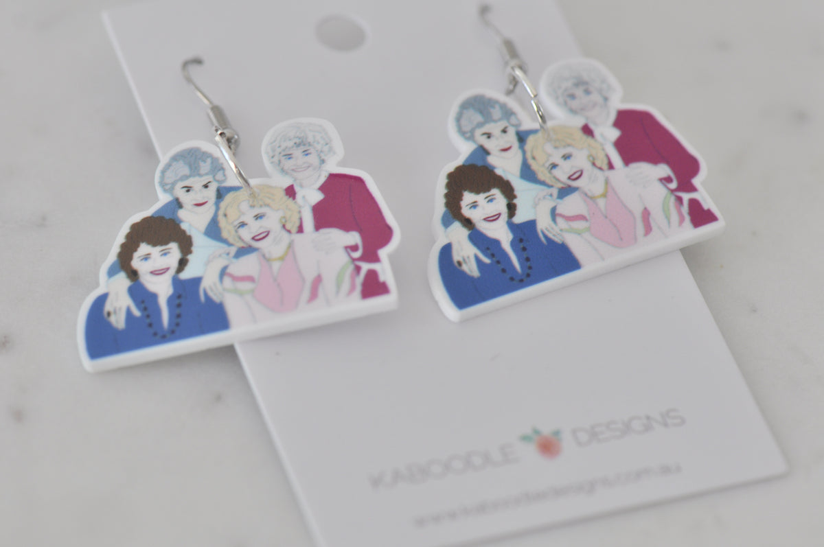 Acrylic The Golden Girls Drop Dangle Earrings