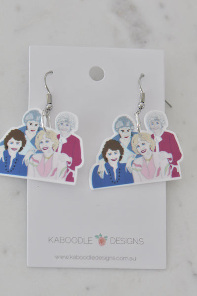 Acrylic The Golden Girls Drop Dangle Earrings