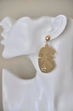 Face Cutout Novelty Fun Drop Dangle Earrings