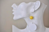 Acrylic Perspex Daisy Flower Dangle Drop Earrings