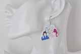 Acrylic The Golden Girls Drop Dangle Earrings