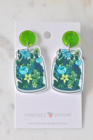 Acrylic Succulents Plants In A Jar Succulent Dangle Earrings