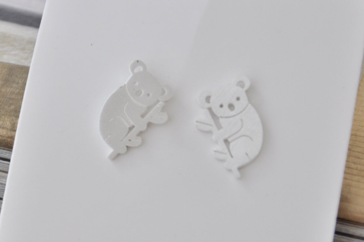 Silver - Stainless Steel Bird Swallow Cutout Mini Dainty Minimalist Stud Earrings