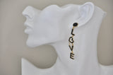 Enamel Valentine Love Cutout Words Letters Drop Earrings